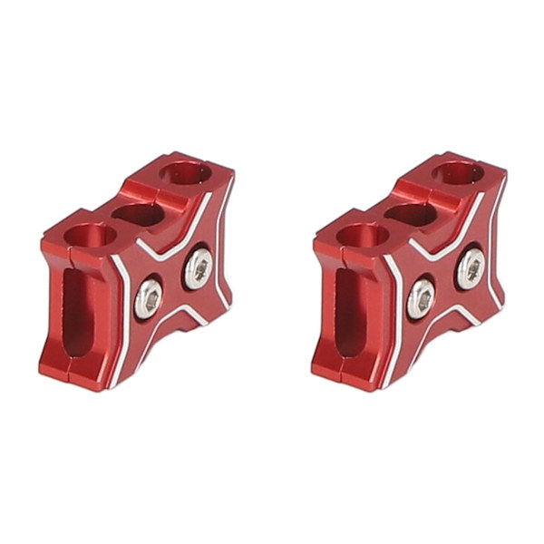 2 stk. RC Bil Kabelhåndtering Utsøkt aluminiumslegering Lettvekt RC Wire Clamp Spenne for Motor Batterikontroll Rød