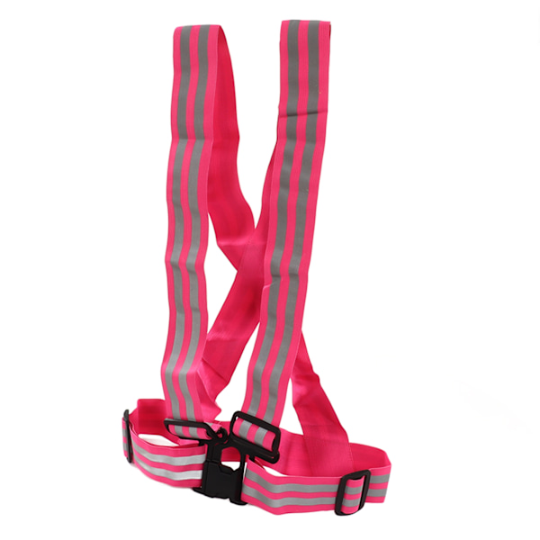 Refleksvest Høj Synlighed Elastisk Let Komfortabelt Sikkerheds Refleksbælte til løb Cykling Nattevandring Pink