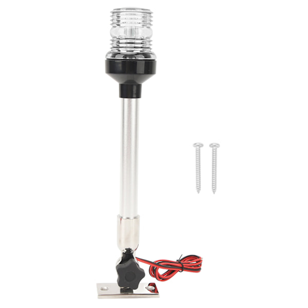 12 tommer LED Fold Down Agterlys 360 Grader Rundt 316 Rustfrit Stål Base til Fiskekuttere Yacht Marine Varmt Hvid