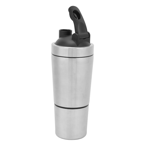 Protein Shaker flaske med skala Bærbar rustfrit stål dobbeltsektion shaker flaske til fitnessentusiaster teenagere
