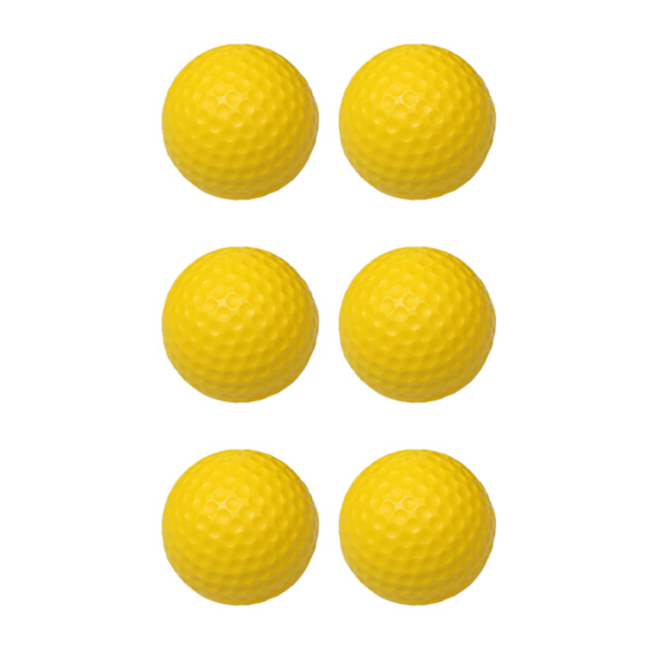 42,6 mm golfboll PU mjuk monolager golfträningsboll för inomhusträning Tillbehör Gul 20st