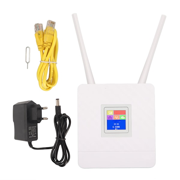 4G LTE CPE WiFi-reititin, 3 verkkoliitäntää, parannettu signaalinvoimakkuus, Plug and Play WiFi-reititin SIM-korttipaikalla monitoreille