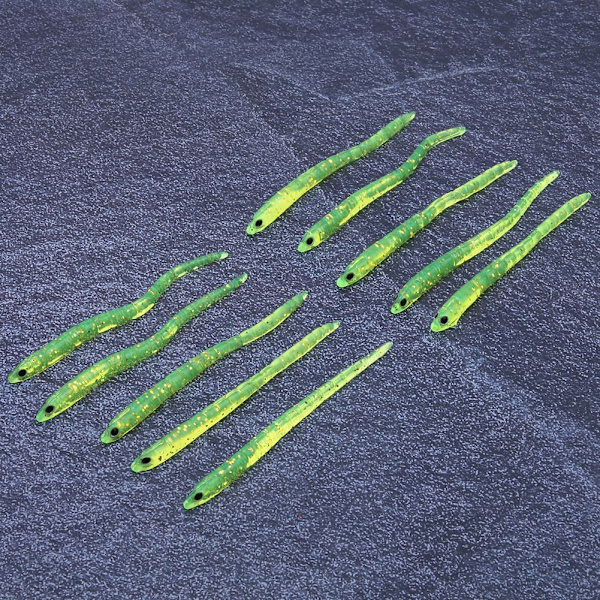 10 stk Silikonkunstig mark Meitemark Myke fiskesluk Agn Tilbehørssett for fiskeutstyr