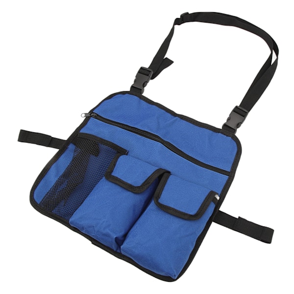 Strandstol Armlænstaske 600D Oxford Klud Multifunktionel Udendørs Stol Organizer til Camping Blå