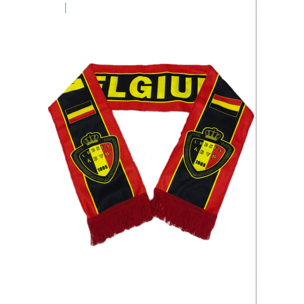 15*135 cm Fotball-VM skjerf Børstet polyester Event Jubileumsgave Fans Jubeltilbehør Belgien