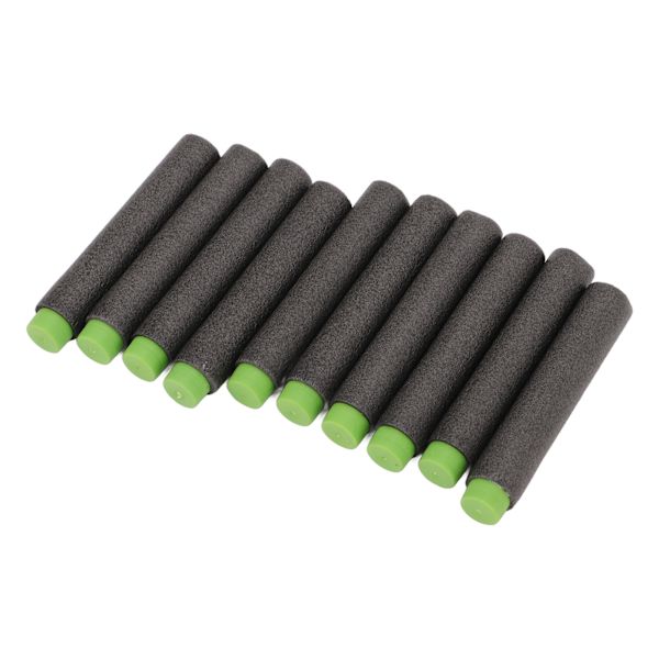 200 kpl Täyttö Dart Shots EVA 70mm musta ja vihreä korkeatiheyksinen ammuntalelutarvike lapsille