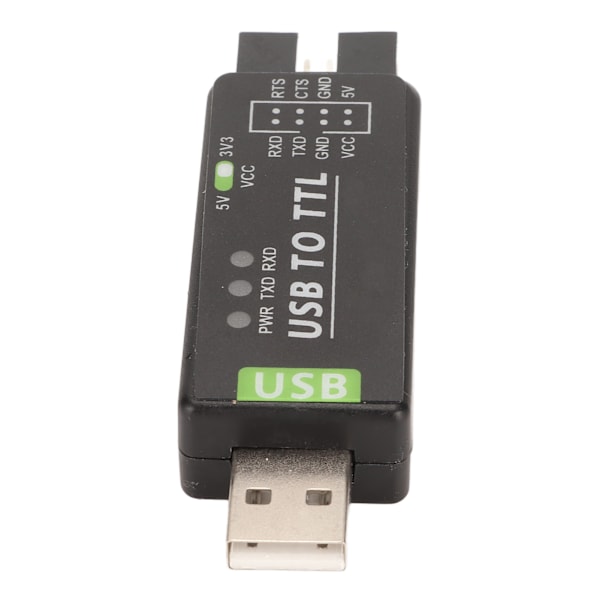 USB till TTL-omvandlare FT232RL-chip Flera skyddskretsar Industriell USB till TTL-omvandlare för flera system Svart