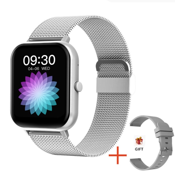 ZL54C smart watch 2023 nyt AI stemmeassistent puls blodtryk blod ilt søvn ZL54C smart watch-AA Silver + Silver Milan Steel