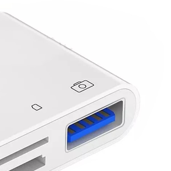 Minneskortsadapter med laddningsport Plug and Play 14 i 1 för IOS till SD TF USB Laddningskortläsare