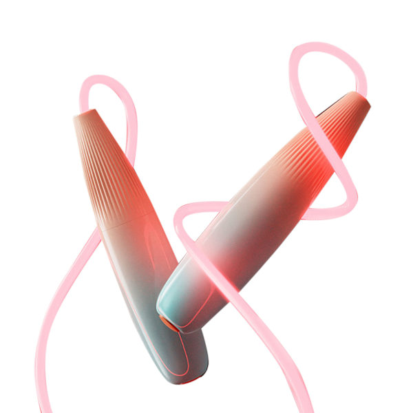 Lysande hopprep Strömlinjeformad design Cool Vackert glödande hopprep för barn Nybörjare Vuxen Fitness Rosa One Size