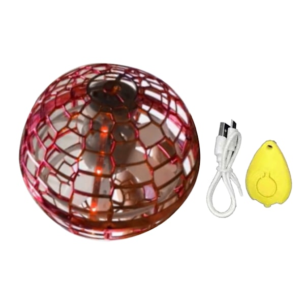 UFO Luminous Induction Flying Ball Intelligent Cyclotron Levitation Ball Barnleksaker med 200mAh batteri Röd