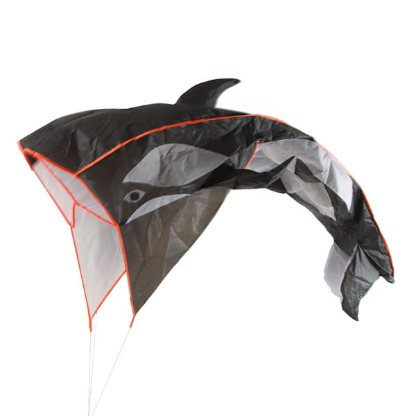 Unisex 3D Whale Kite Ramlös Mjuk Parafoil Tecknad Djur Vattentät 3D Ramlös Breeze Kite för stranden