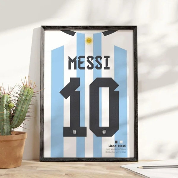 Lærredsmaling / Maleri - Messi - Inter Miami - 40x30 cm - Lærred - D