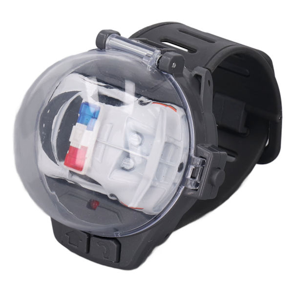 Mini RC bilklocka leksaker 2,4GHz tecknad söt USB-laddningsklocka Fjärrkontroll Billeksak för pojkar Flickor Presenter Vit