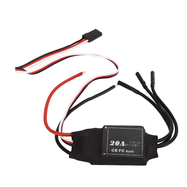 20A harjaton ESC tarkka lämpötilasuojaus Sähköinen nopeudensäädin UAV RC -lentokoneille