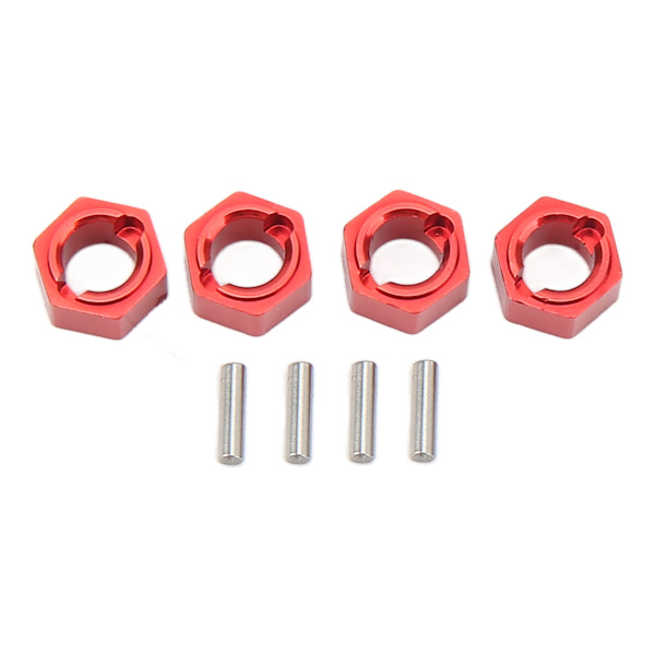 7 mm:n kuusikulmainen pyörän napa Ammattimainen alumiiniseos RC-pyörän kuusiokoloavainadapteri FMS FCX24 1/24 RC-autoon, punainen
