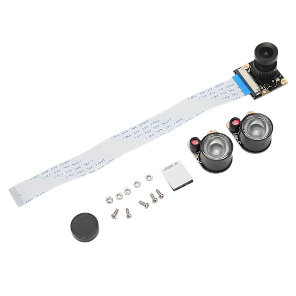 For RasPi Kameramodul 5MP 1080P Infrarød Nattsyn Manuell Fokusering OV5647 Sensor for Reparasjon Erstatning