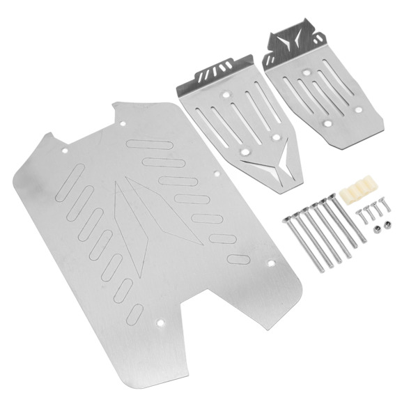 RC Skid Plate Rustfrit stål RC Chassis Armor Guard til Big Rock 1/10 RC Biler Sølv Udendørs