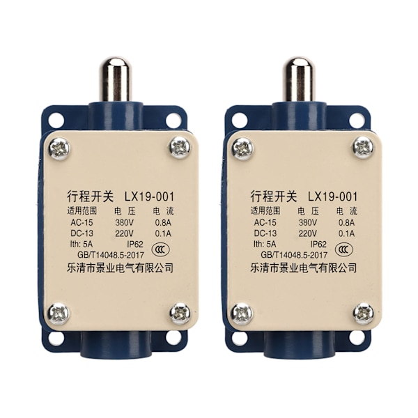 2st Resebrytare LX19 001 AC380V DC 220V 5A gränslägesbrytare Automatisk återställning Övervägsgränsläge