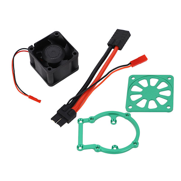 RC kylfläkt aluminiumlegering 21000 rpm RC-motor kylfläns för TRAXXAS 1/8 4WD SLEDGE 8‑12V Grön