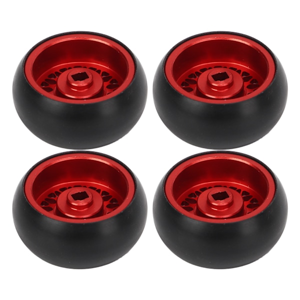 4 ST RC Driftdäck Ersättningsdäck i aluminiumlegering för WLtoys K989 1/28 RC Bil A Röd