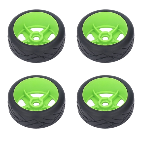 4 KPL 1/8 GT RC-pyörät Vahva pito Maantiekilpa-ajorenkaat Kestävät maantiepyörät 17 mm:n adapterilla Vihreä