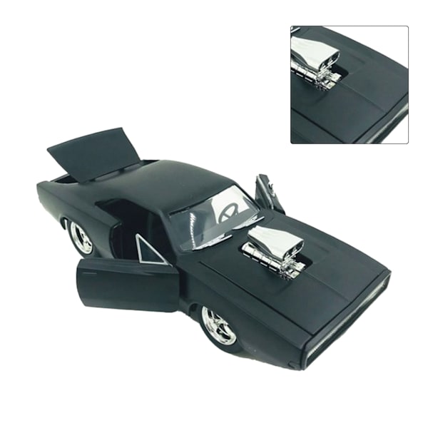 Bilmodell for barn og voksne Legering Metall 1:24 Modell Billeke for hjemmeinnredning Svart
