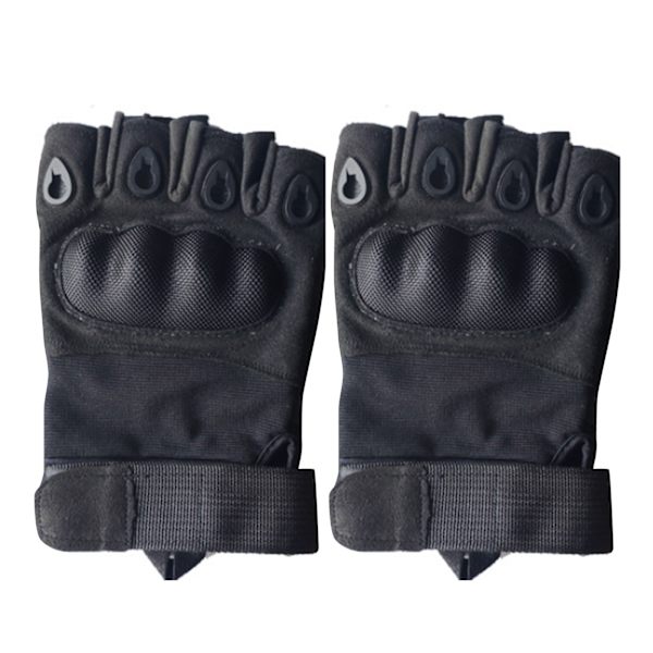 2ST Halvfinger hårde kno-handsker Åndbare slidstærke kamphandsker til vandring L 21‑22cm / 8,3‑8,7in