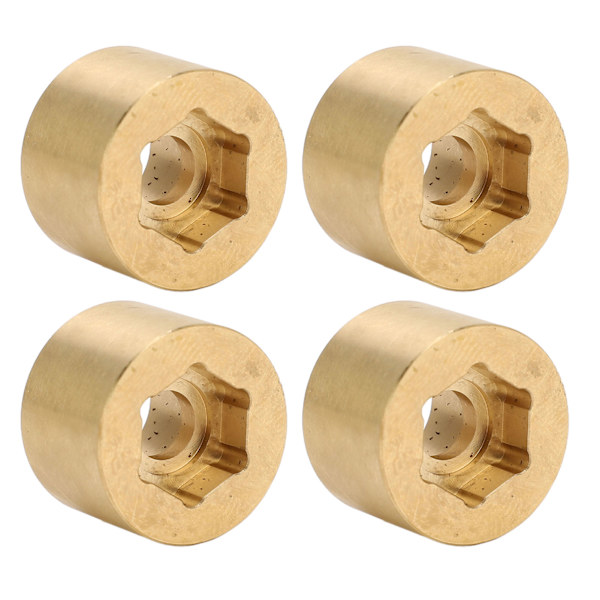 4kpl Hex Hex-navan levittäjä Messinki Paino Kulutusta kestävä Hex-laajennussovitin 1,9 tuuman 2,2 tuuman navalle 15 mm/0,6 tuumaa
