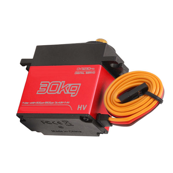 RC 30KG Servo Nopea Vaste Alumiiniseos 180 astetta vedenpitävä digitaalinen servo metallivarrella RC-auto vene robotti Punainen