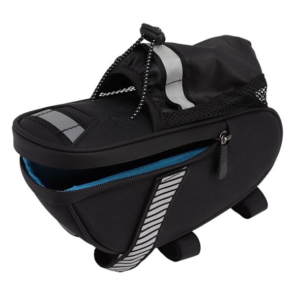 Cykelsadelväska Vattentät Large Space Polyester PU Cykelundersadelväska med vattenflaskficka