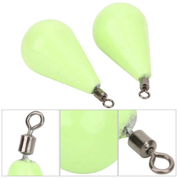 Lure Luminous Jig Head Blyd Deep Water Sinker Vægt Fiske Agner Fiskegrej 40#, 2 stk