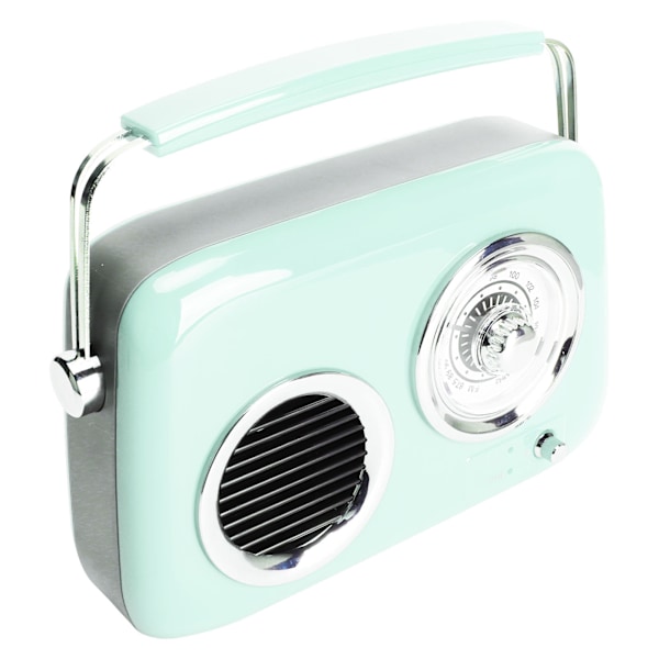 Retro Radio Bluetooth -kaiutin, kannettava HiFi-stereokaiutin, söpö vanhanaikainen radiokaiutin juhliin, ulkokäyttöön, mintunvihreä