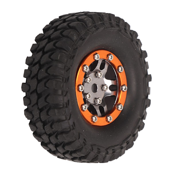 RC Renkaat Kumi Kestävä Vakaa Joustava Vaihto RC Varaosarenkaat SCX24 RC Auto Tarvikkeet Oranssi Harmaa