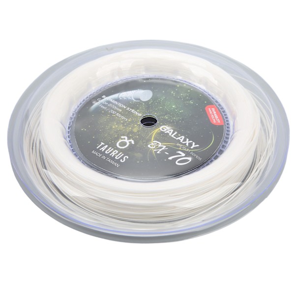 POWERTI BX70 Sulkapallomailan jousi, korkea elastinen nylon sulkapallomailan jousi 0,7 mm sulkapallonaru 200 m rulla valkoinen
