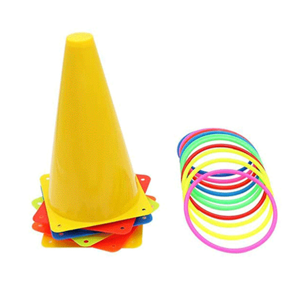 Carnival Games Set Propylen med Mesh Bag Traffic Cone Kastringar Set för utomhussport 23cm/9.1in
