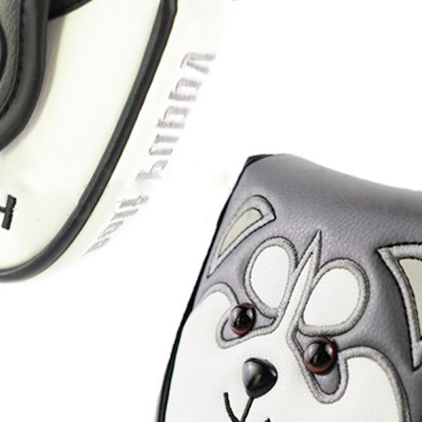 Golfhodebeskyttelse Vanntett søt hundeformet golfhodebeskyttelse PU Super Fleece golfputterbeskyttelse for utendørs PCM
