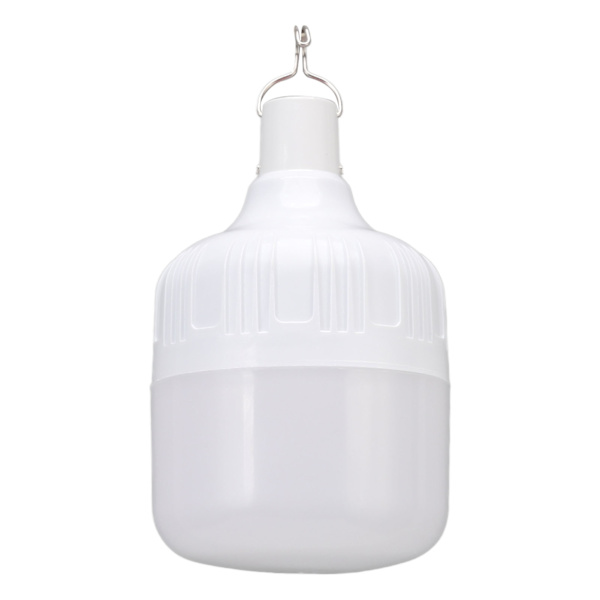 Utomhus LED USB Uppladdningsbar glödlampa 120W Bärbar nödlampa med krok för nattmarknadsstånd Strömavbrott i hushållet