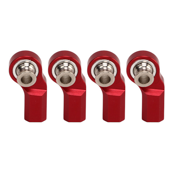 4 ST RC Car Rod End Bend M3 Aluminiumlegering stål RC Car Styrstagshuvud för Axial SCX10 1/10 Bilmodell Röd