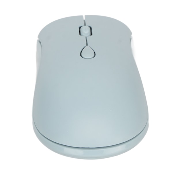2.4G Trådløs Mus 1600DPI Ergonomisk Oppladbart Batteri Bluetooth 5.2 Stille Mus for Kontor Stasjonære PC-er Blå