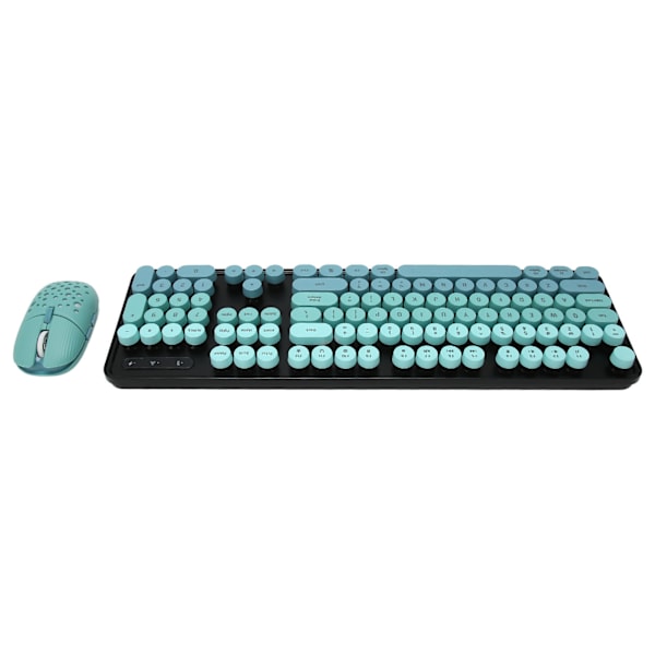 Trådlöst tangentbord och mus-combo 2.4G Trådlöst läge Enkel användning Retro Punk-tangentbord med 3 DPI Justerbar gamingmus Blandad färg Blå