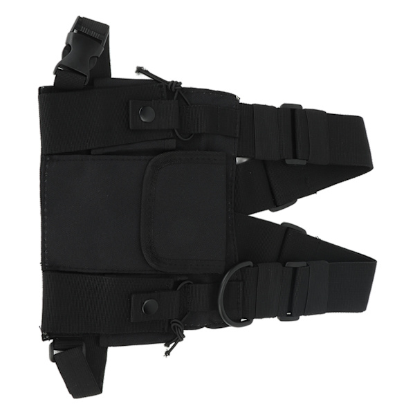 Multifunktionel Chest Pack Front Chest Rygsæk Løbetaske til mænd og kvinder Sort