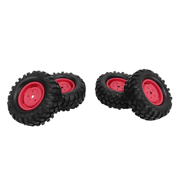 4st RC hjuldäck Gummi däckbyte för klättrande fordon terrängbil 96MM Diameter Röd