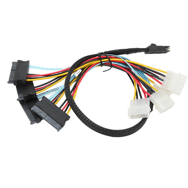 Serial ATA -kaapeli 12 Gbps Nopea SATA8087 SFF8482 4-nastainen sovitinlinja tiedonsiirtoon 1 m / 3,28 jalkaa