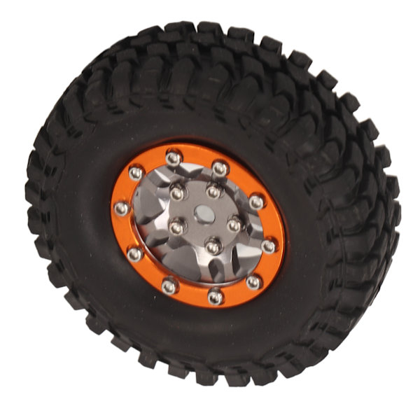 RC Renkaat Kumi Kestävä Vakaa Joustava Vaihto RC Varaosarenkaat SCX24 RC Auto Tarvikkeet Oranssi Harmaa