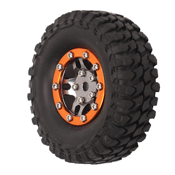 RC Renkaat Kumi Kestävä Vakaa Joustava Vaihto RC Varaosarenkaat SCX24 RC Auto Tarvikkeet Oranssi Harmaa