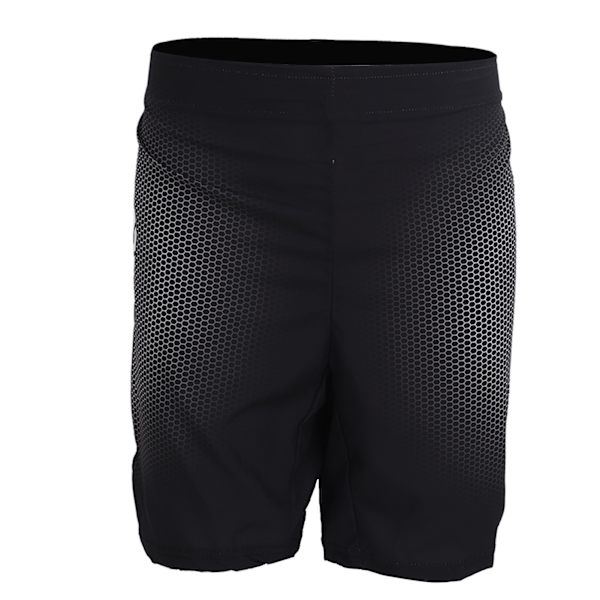 Sportshorts Herr Lounge Raka ben lätt elastiska shorts med mitten av midjan Tryckta shorts för boxning Vandring Svart M