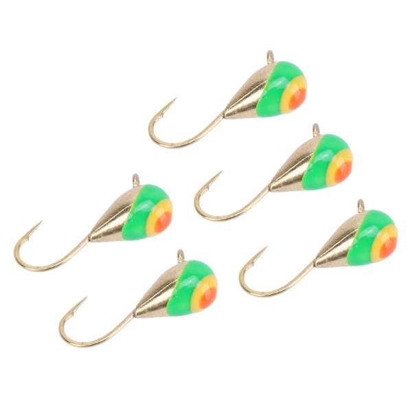 5 KPL Jääpilkkikoukut High Carbon Fishing Jig Lures Set Ulkoilu Talvikalastusvälineet makeaan veteen meriveteen 5MM
