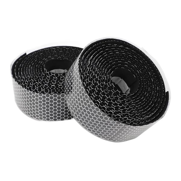 Sykkelstyretape PU-lær Honeycomb Pustende sykkelhåndtak Wraps med rygglim for landeveissykler Hvit