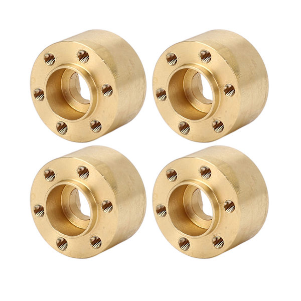 4kpl Hex Hex-navan levittäjä Messinki Paino Kulutusta kestävä Hex-laajennussovitin 1,9 tuuman 2,2 tuuman navalle 15 mm/0,6 tuumaa